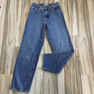 Levi’s Jeans 94 Baggy 26 Wide Leg 100% Cotton Med Wash Denim Blue Staple Preppy